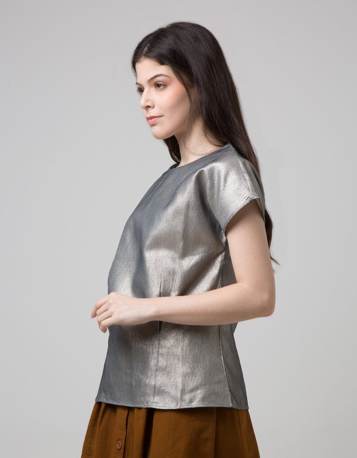 Sophitix Kiwi Blouse In Pink Glitter