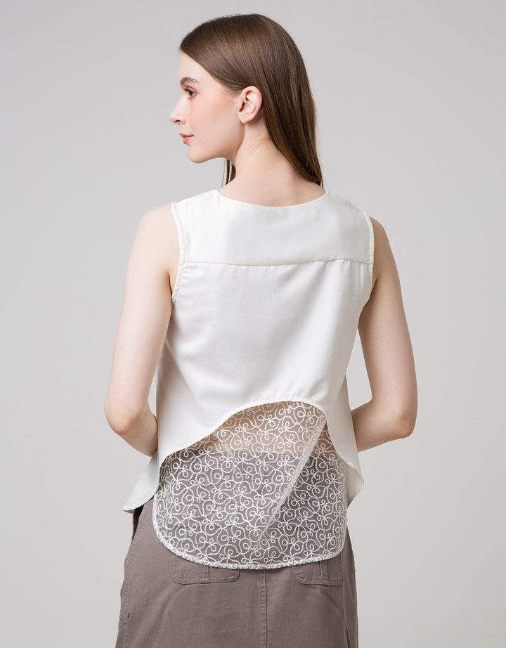 Sophistix Sharin Blouse With Lace In Black