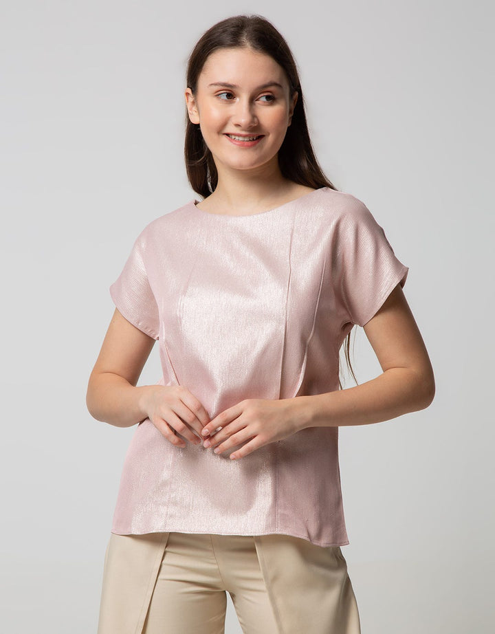 Sophitix Kiwi Blouse In Pink Glitter