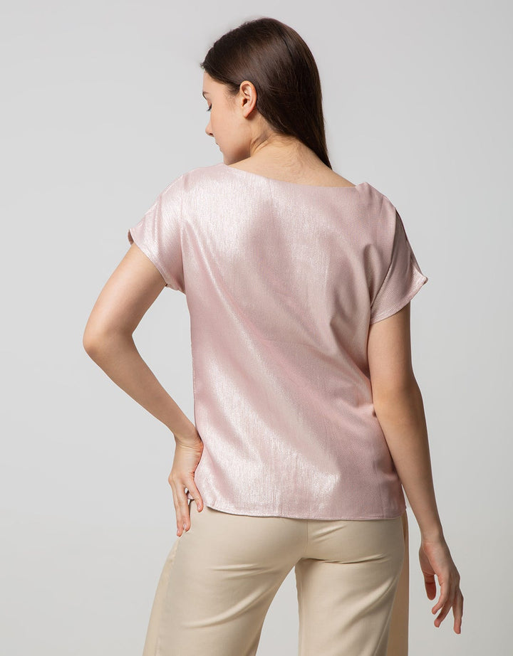 Sophitix Kiwi Blouse In Pink Glitter