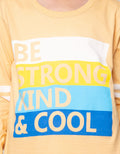 Aero Kids Long Sleeve T-Shirt Ki Stripe Be Strong