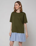 Nevada Short Sleeve Midi Dress With Checks