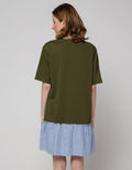 Nevada Short Sleeve Midi Dress With Checks