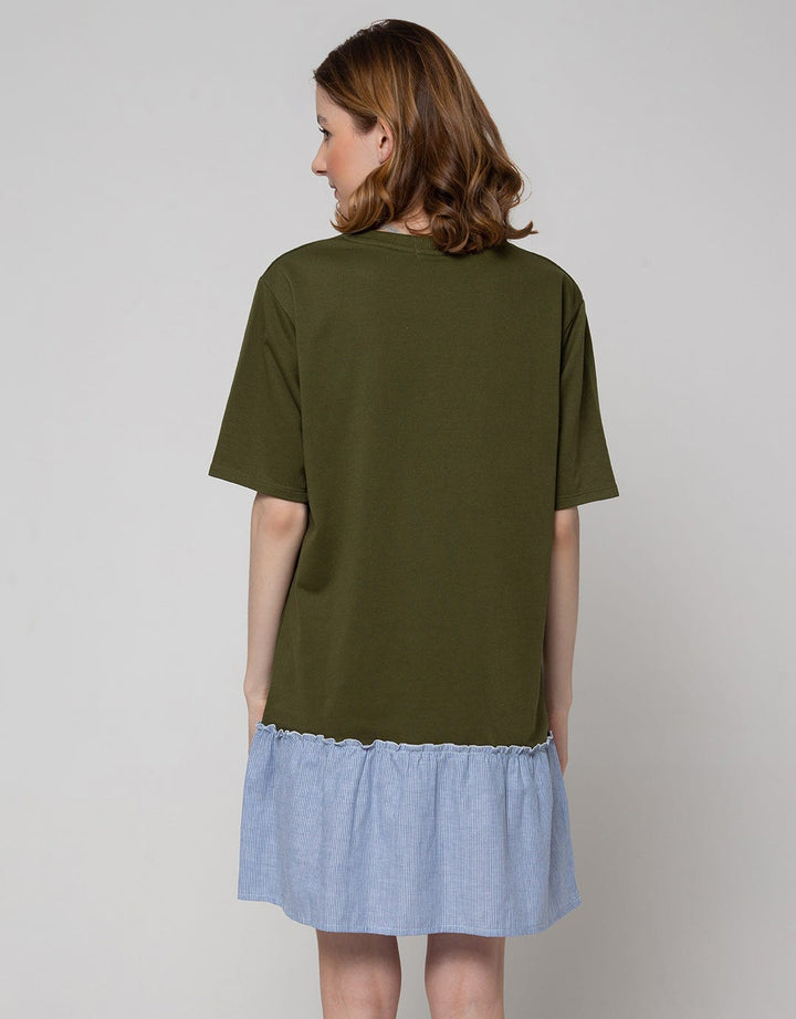 Nevada Short Sleeve Midi Dress With Checks