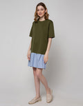 Nevada Short Sleeve Midi Dress With Checks