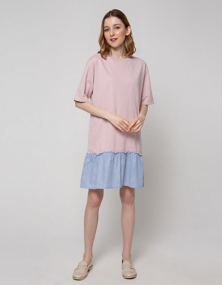 Nevada Short Sleeve Midi Dress With Checks