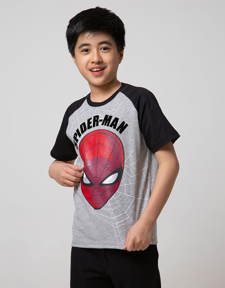 Marvel Spider-Man Short Sleeve T-Shirt Face Flocking