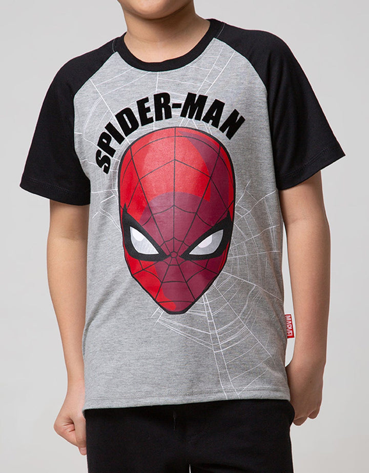 Marvel Spider-Man Short Sleeve T-Shirt Face Flocking
