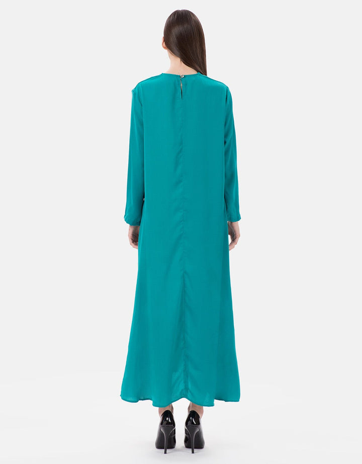 MKY Clothing V-Flower Embroidery Gamis Dress
