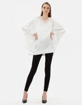 MKY Clothingﾂ Batwing Tied Up Flower Tunic