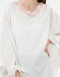 MKY Clothingﾂ Batwing Tied Up Flower Tunic