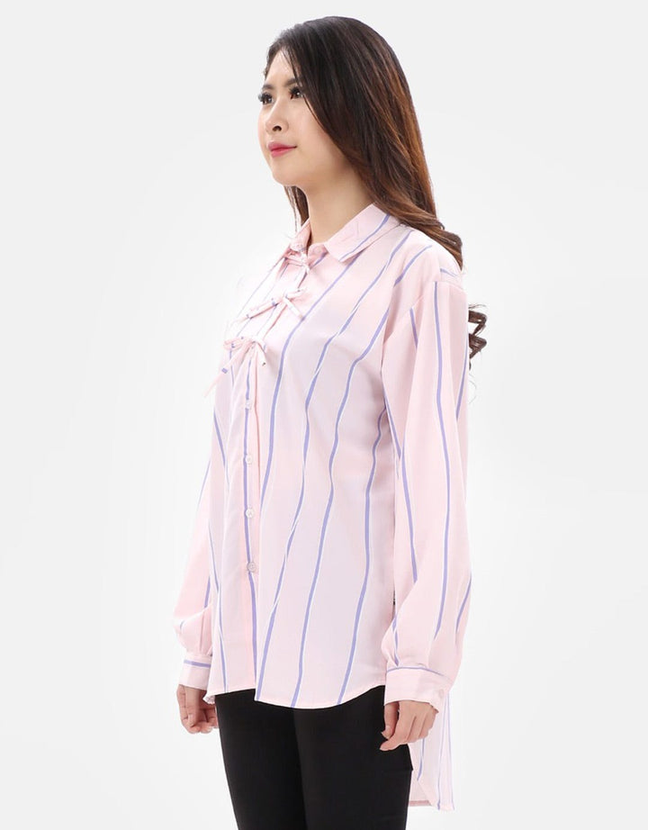 MKY Clothingﾂ Triple Ribbon Shirt in Pink