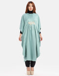 MKY Clothing Big Batwing Caftan in Green Tosca