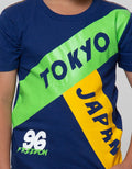 Little M Short Sleeve T-Shirt Tokyo Japan 96 Color Block