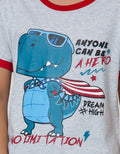 Little M Short Sleeve T-Shirt Dino Anyone Can Be A Hero