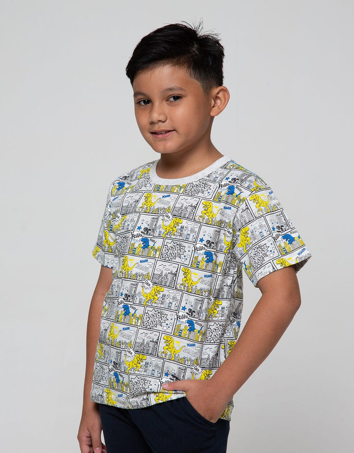 Little M Short Sleeve T-Shirt  Dino T-Rex Komik Roarsome