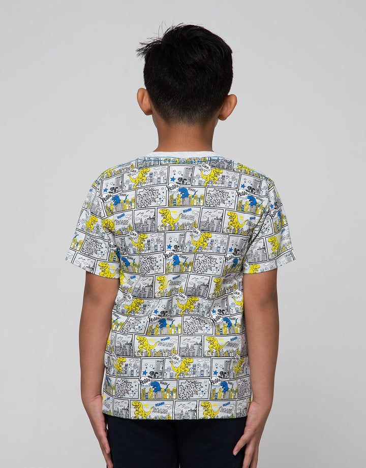 Little M Short Sleeve T-Shirt  Dino T-Rex Komik Roarsome