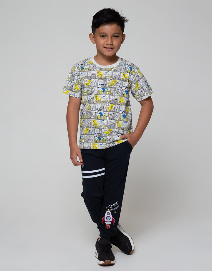 Little M Short Sleeve T-Shirt  Dino T-Rex Komik Roarsome