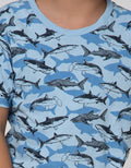 Little M Short Sleeve T-Shirt Fullprint Shark