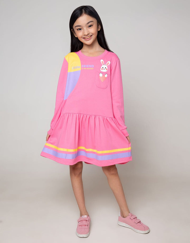 Aero Kids Long Sleeve Midi Dress Little Friend