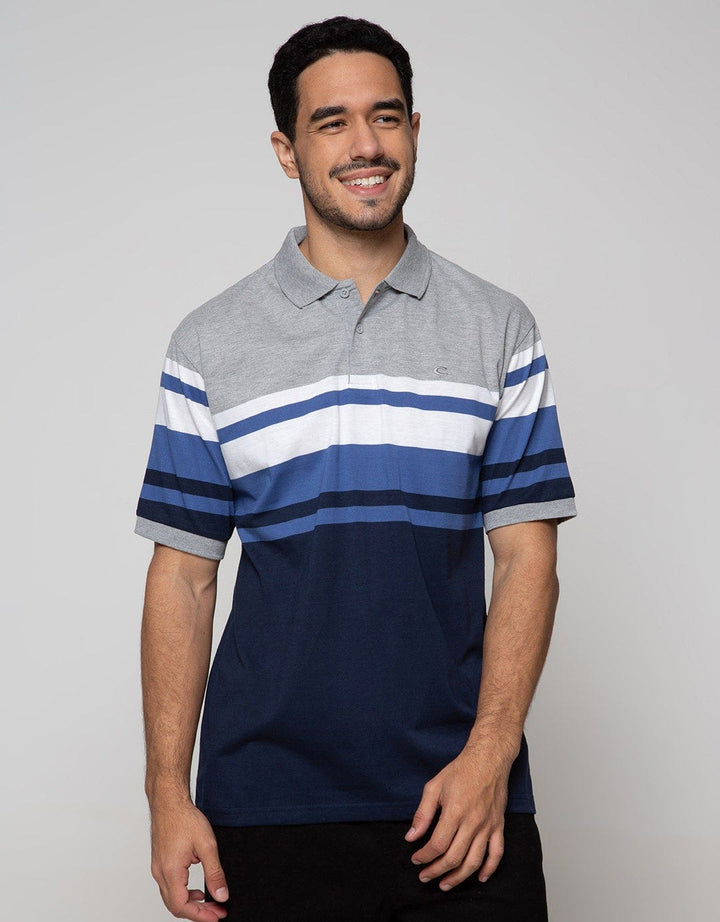 Cole Short Sleeve Polo Shirt Stripe