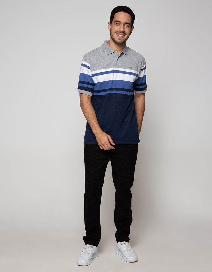 Cole Short Sleeve Polo Shirt Stripe