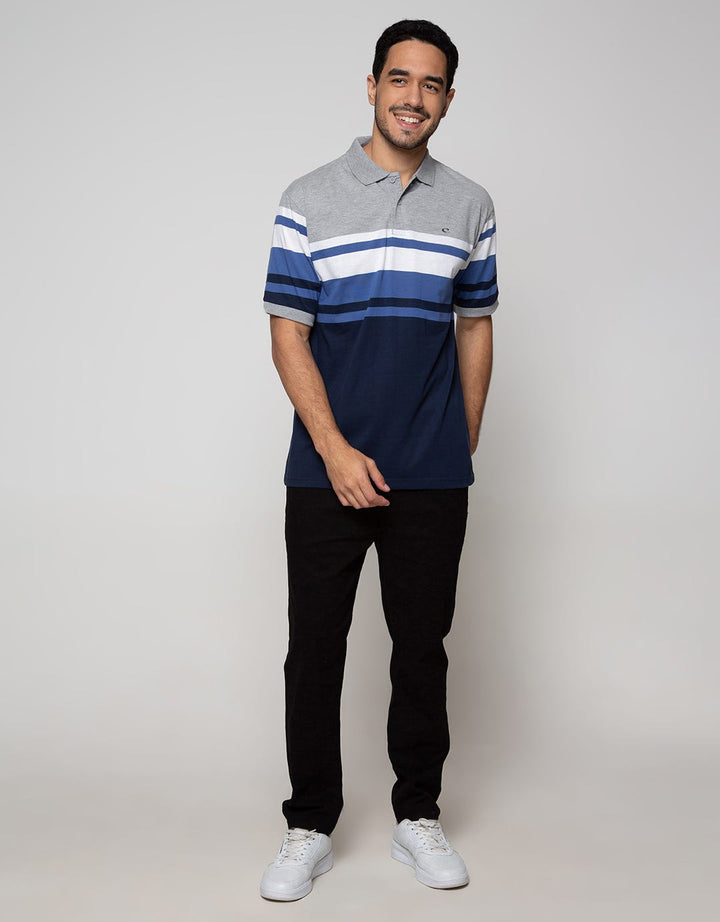 Cole Short Sleeve Polo Shirt Stripe
