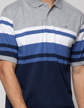 Cole Short Sleeve Polo Shirt Stripe