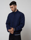 Cole Jacket Micro Bomber Stripe Rib