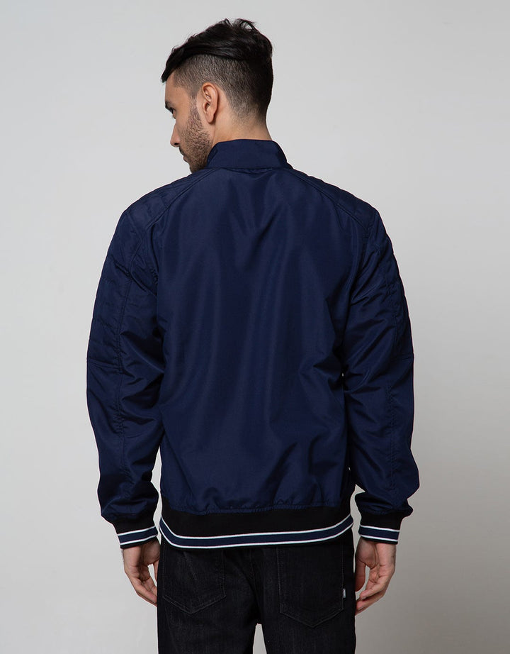 Cole Jacket Micro Bomber Stripe Rib