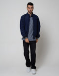 Cole Jacket Micro Bomber Stripe Rib