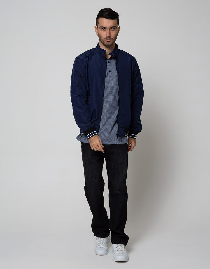 Cole Jacket Micro Bomber Stripe Rib