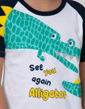 Little M Short Sleeve T-Shirt Raglan Cucuk Croco Connect See You Again