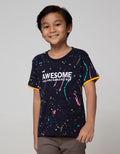 Little M Short Sleeve T-Shirt Fullprint Splash Awesome Tangan Intip