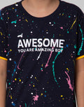 Little M Short Sleeve T-Shirt Fullprint Splash Awesome Tangan Intip