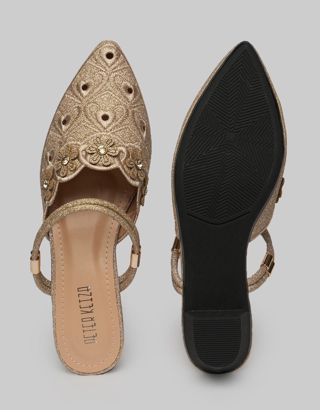 Peter Keiza Heels Embroidery Ankle Strap