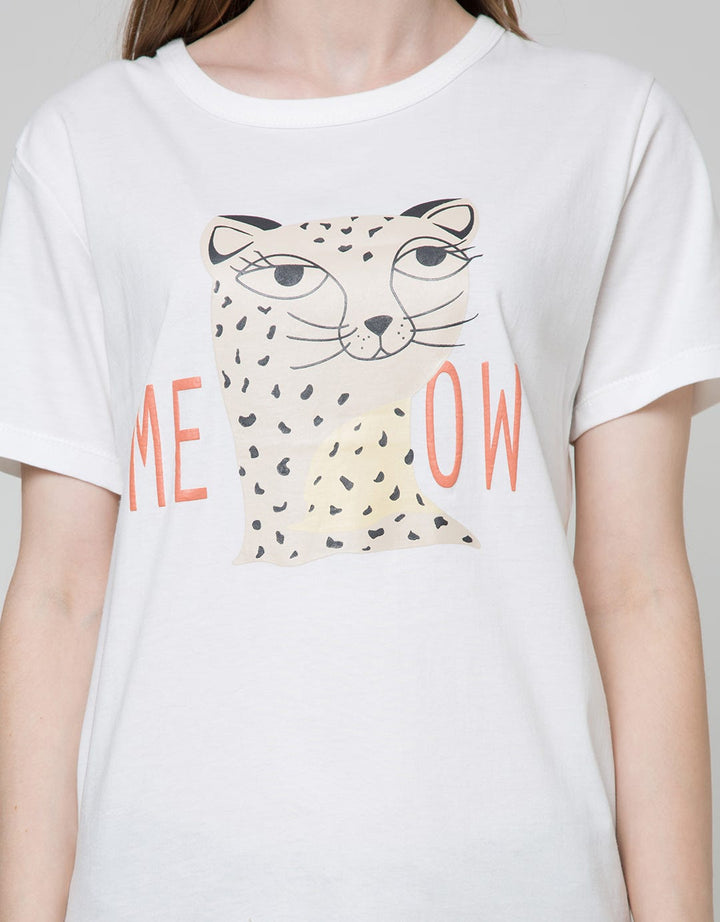 Nevada Short Sleeve T-Shirt Cartoon Meow