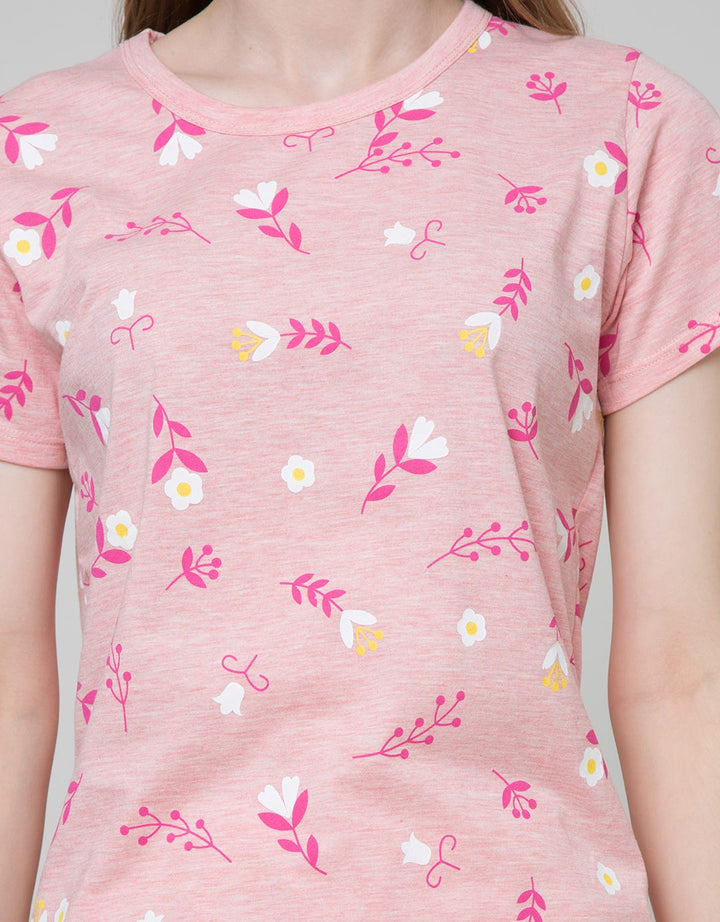 Nevada Short Sleeve T-Shirt Cartoon Flower