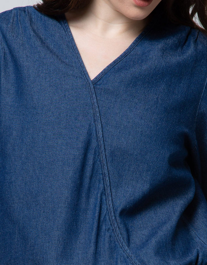 Details Long Sleeve Blouse Kimono Chamb