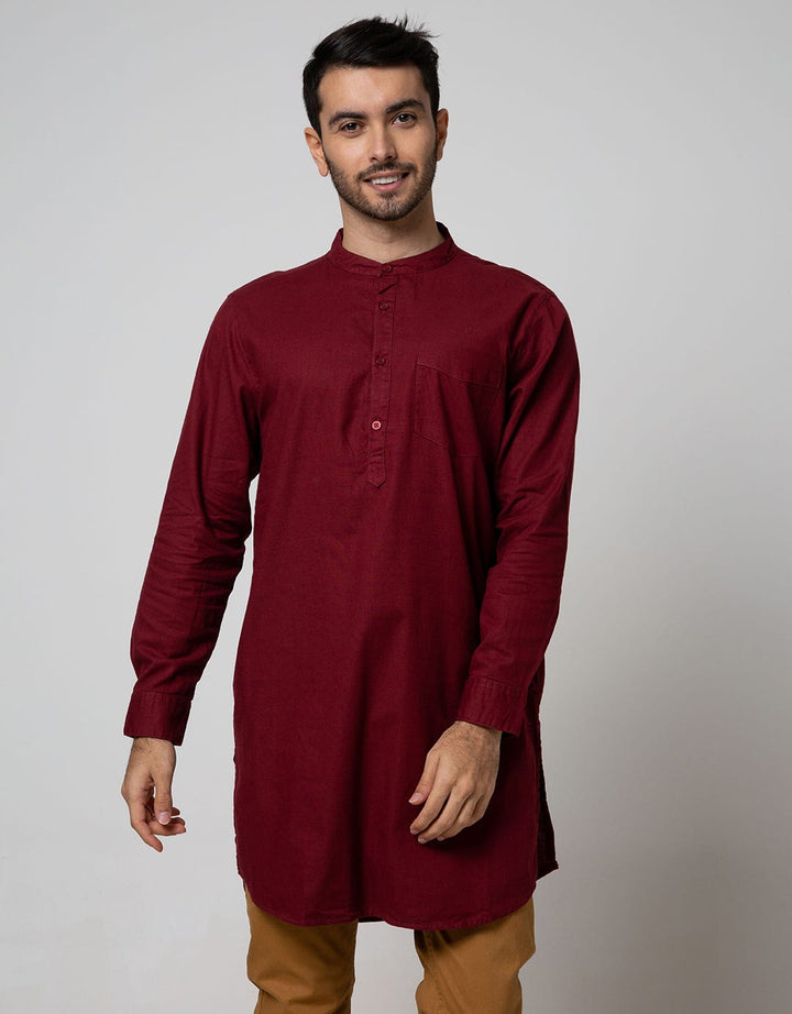 d&f Kemeja Koko Pakistan Long Sleeve Dobby Slub