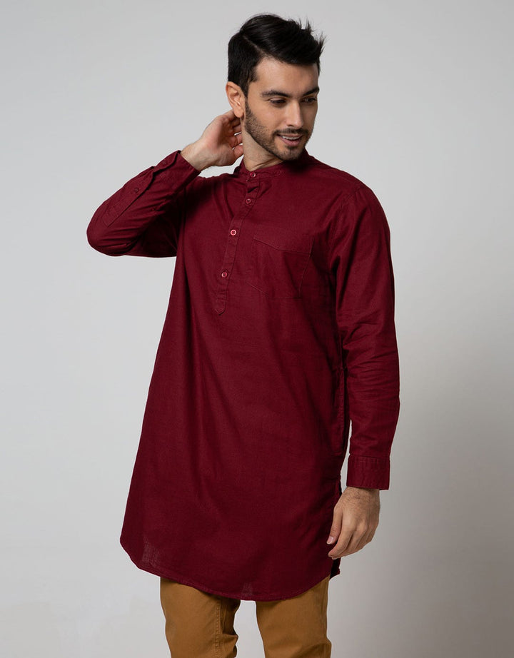 d&f Kemeja Koko Pakistan Long Sleeve Dobby Slub