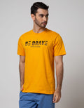 d&f T-Shirt Sj "Be Brave" Mustard