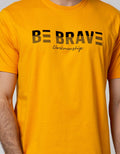 d&f T-Shirt Sj "Be Brave" Mustard