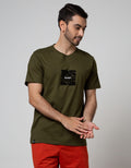 d&f T-Shirt Sj Doodle Design Olive