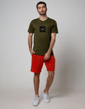 d&f T-Shirt Sj Doodle Design Olive