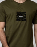 d&f T-Shirt Sj Doodle Design Olive