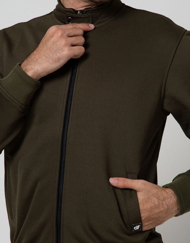 d&f Jacket Cvc High Collar W/ Snap Button