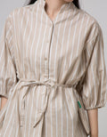 Point One Girl Devany Stripe Brown Blouse