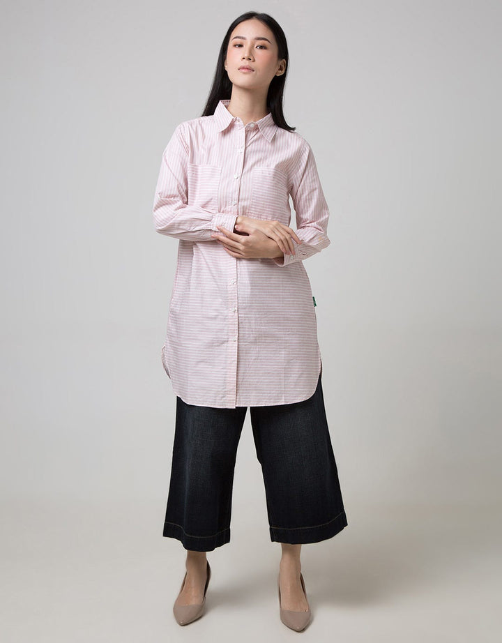 Point One Girl Long Sleeve Fabia Stripe Tunic
