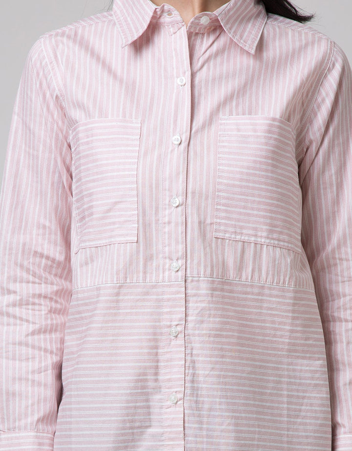 Point One Girl Long Sleeve Fabia Stripe Tunic